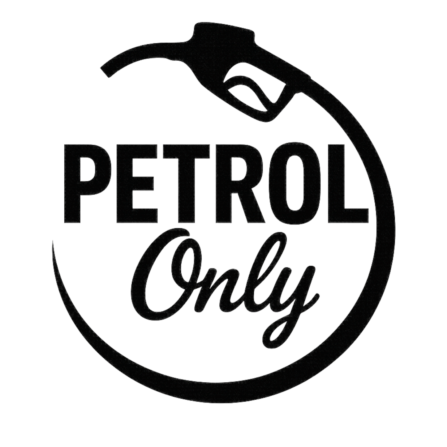 Smeeps Petrol Only Sticker – 9.66 x 8.89 cm Fuel Cap Indicator Vinyl Decal for Car & Bike | Waterproof & UV-Resistant Petrol Label Sticker