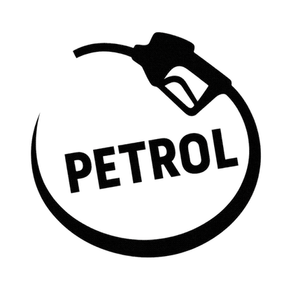 Smeeps Petrol Indicator Sticker – 7.62 cm Fuel Cap Label | Minimal Circle Design | Waterproof & UV-Resistant Vinyl for Cars & Bikes
