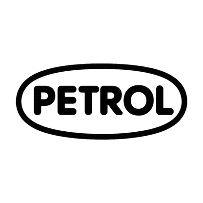 Smeeps Petrol Sticker – 8.89 cm Oval Fuel Type Indicator | Minimal Car & Bike Fuel Tank Decal | Waterproof & UV-Resistant Vin