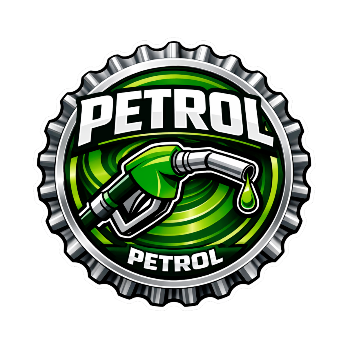 Smeeps Petrol Fuel Type Sticker – 10.42 × 10.16 cm (4.1 × 4 Inch) Waterproof Vinyl Car Fuel Lid Sticker | Petrol Nozzle Tank Cap Decal | UV Resistant Washproof Automotive Fuel Indicator Sticker | Pack of 1