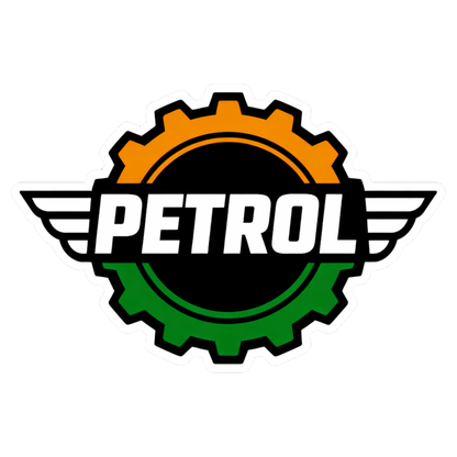 Smeeps Petrol Fuel Type Sticker – 10.16 × 6.61 cm (4 × 2.6 Inch) Waterproof Vinyl Car Fuel Lid Sticker | Petrol Gear Logo Tank Cap Decal | UV Resistant Washproof Automotive Fuel Indicator Sticker | Pack of 1