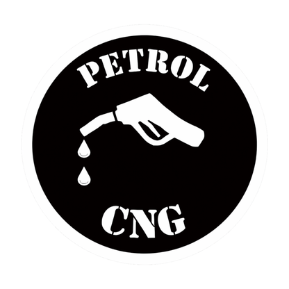 Smeeps Petrol CNG Fuel Type Sticker – 10.16 × 10.16 cm (4 × 4 Inch) Waterproof Vinyl Fuel Lid Decal for Car, Bike & Vehicle | Fuel Indicator Sticker | Pack of 1