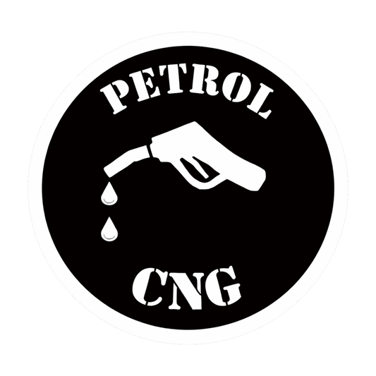 Smeeps Petrol CNG Fuel Type Sticker – 10.16 × 10.16 cm (4 × 4 Inch) Waterproof Vinyl Fuel Lid Decal for Car, Bike & Vehicle | Fuel Indicator Sticker | Pack of 1