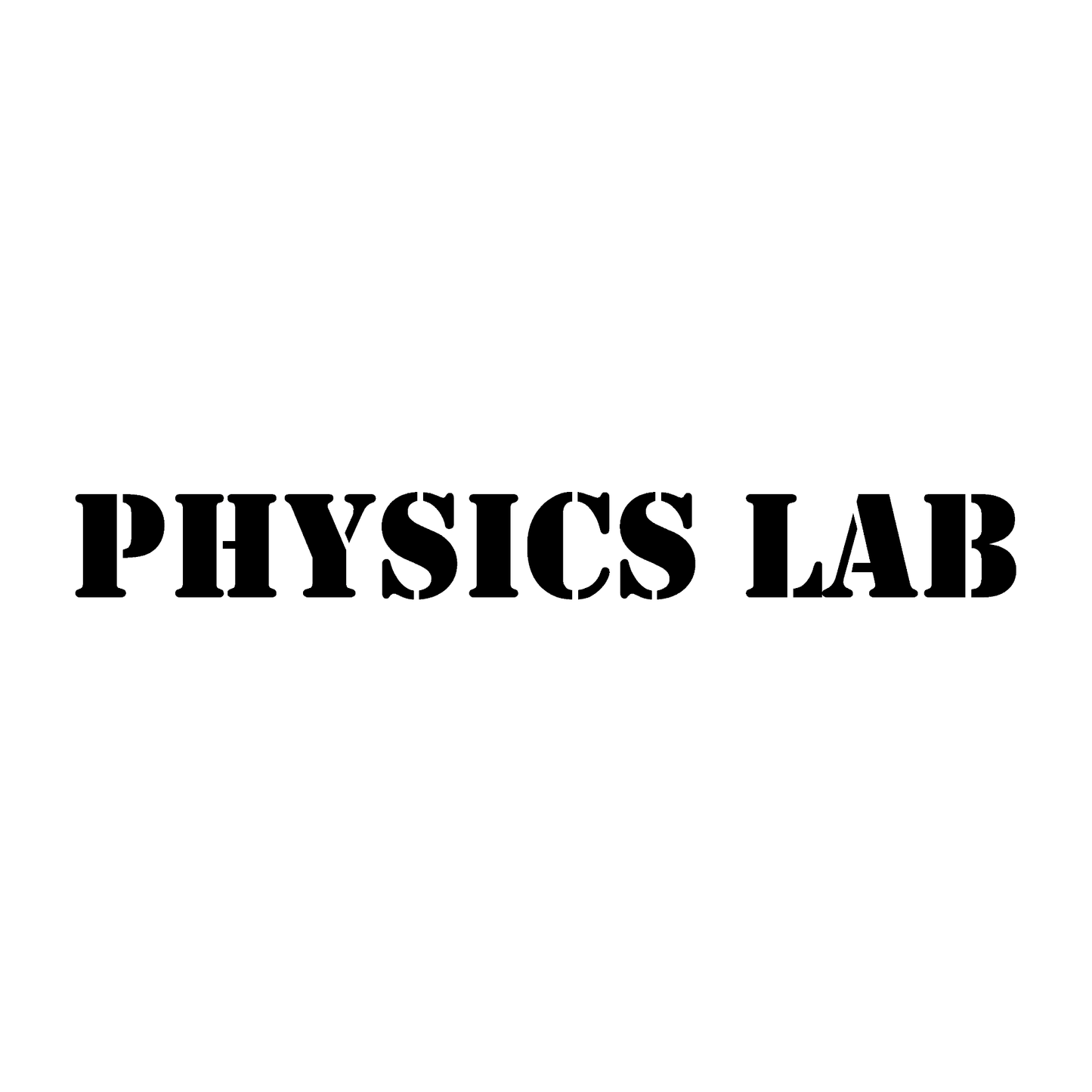 Smeeps Physics Lab Sticker – 26.5 x 3 cm Science Laboratory Door & Wall Label | Bold Black Vinyl Decal | Waterproof & Durable Signage