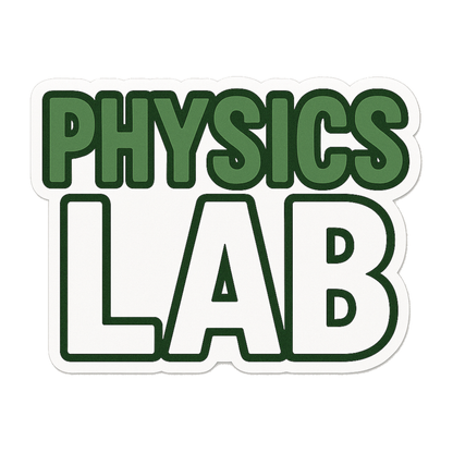 Smeeps Physics Lab Sticker – 8.63 x 11.43 cm Classroom Door Label | Science Laboratory Vinyl Decal | Waterproof & Durable Signage
