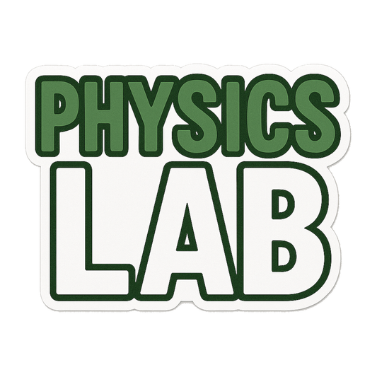 Smeeps Physics Lab Sticker – 8.63 x 11.43 cm Classroom Door Label | Science Laboratory Vinyl Decal | Waterproof & Durable Signage