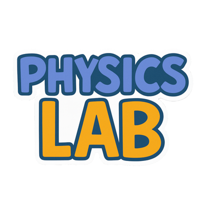 Smeeps Physics Lab Sticker – 7.62 x 11.43 cm Classroom Door & Wall Vinyl Decal | Colorful Science Theme | Waterproof & Durable