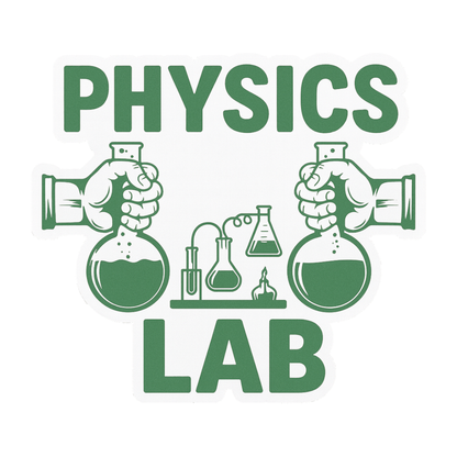 Smeeps Physics Lab Sticker – 10.16 x 11.18 cm Classroom Door & Wall Vinyl Decal | Science Equipment Theme | Waterproof & Durable