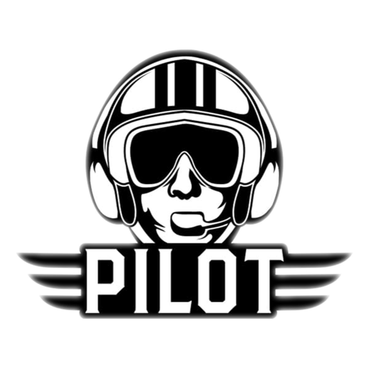 Pack of 2 | Smeeps Pilot Car Stickers – 15 x 12 cm | Bold Aviator Helmet Design with Headset & Wings | Waterproof & Durable Vinyl Decals Made Exclusively for Car Windshields, Bumpers