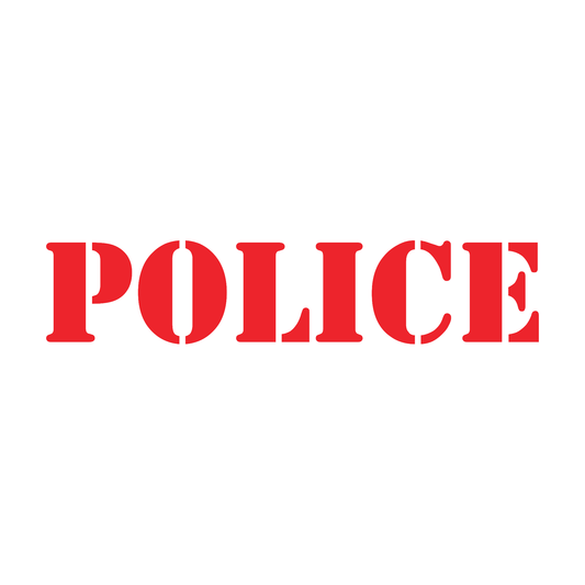 Smeeps POLICE Sticker – 14.4 x 3 cm Car, Bike & Door Vinyl Decal | Bold Red Design | Waterproof & Durable Label