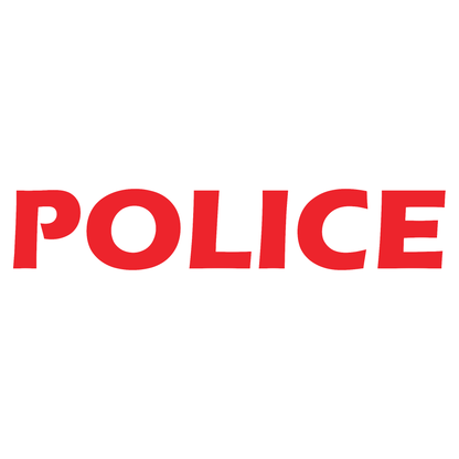 Smeeps POLICE Sticker – 16.1 x 3 cm Car & Bike Vinyl Decal | Bold Red Text | Waterproof & Durable Design
