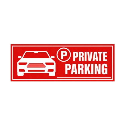 Smeeps Private Parking Sticker – 14 × 5.08 cm (5.5 × 2 Inch) Reserved Parking Vinyl Sign | Waterproof UV Resistant Wash Proof Durable