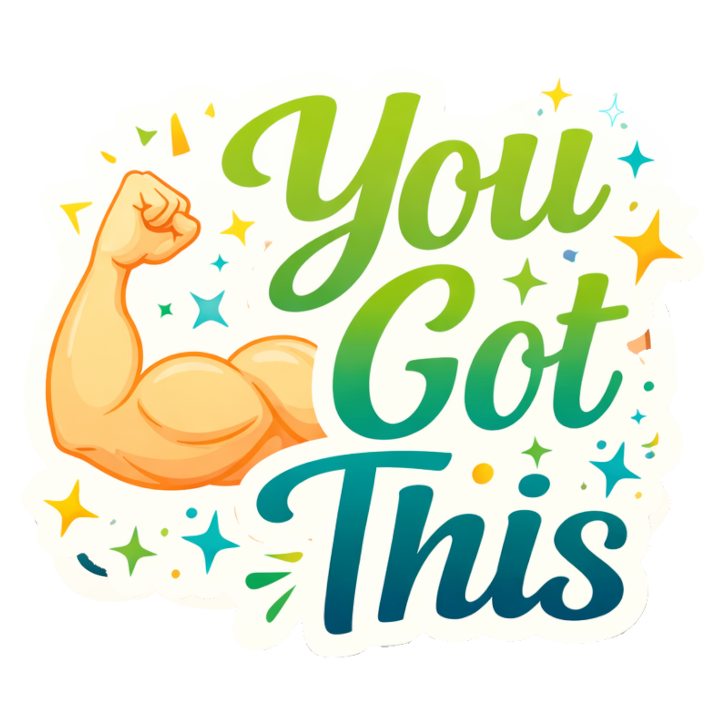 Smeeps You Got This Sticker – 10.16 × 8.89 cm (4 × 3.5 Inch) Motivational Quote Vinyl Sticker | Waterproof UV Resistant Wash Proof Durable