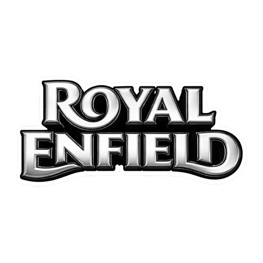 Smeeps Royal Enfield Sticker – 12.7 × 6.1 cm (5 × 2.4 Inch) Premium Vinyl Decal | Metallic Classic Bike Logo Design | Waterproof UV Resistant Wash Proof | Pack of 1