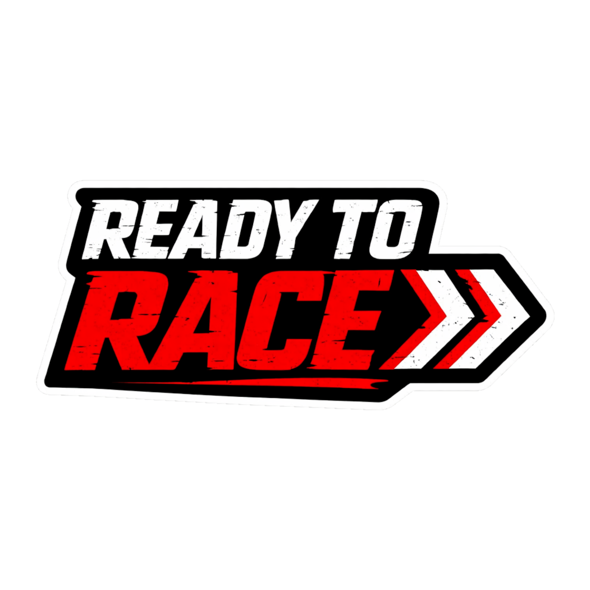 Smeeps Ready To Race Sticker – 11.43 × 5.08 cm (4.5 × 2 Inch) Waterproof Vinyl Racing Car Sticker | Sports Racing Decal for Cars & Bikes | UV Resistant Washproof Automotive Graphic Sticker | Pack of 1