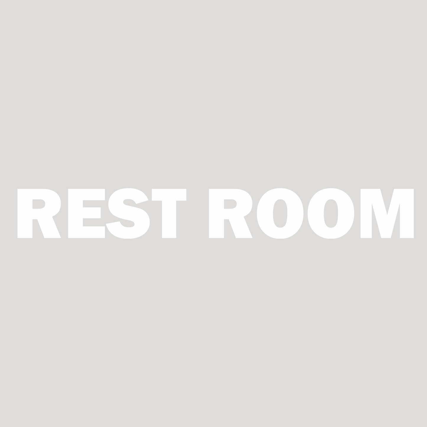Smeeps Rest Room Door Sticker – 15 x 2 cm Premium Vinyl Label for Office, Shop & Home | Waterproof & Durable Door Signage