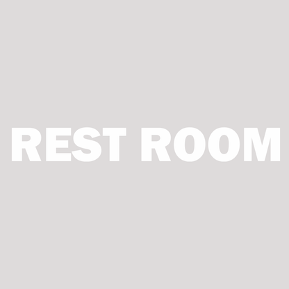 Smeeps Rest Room Door Sticker – 15 x 2 cm Premium Vinyl Label for Office, Shop & Home | Waterproof & Durable Door Signage