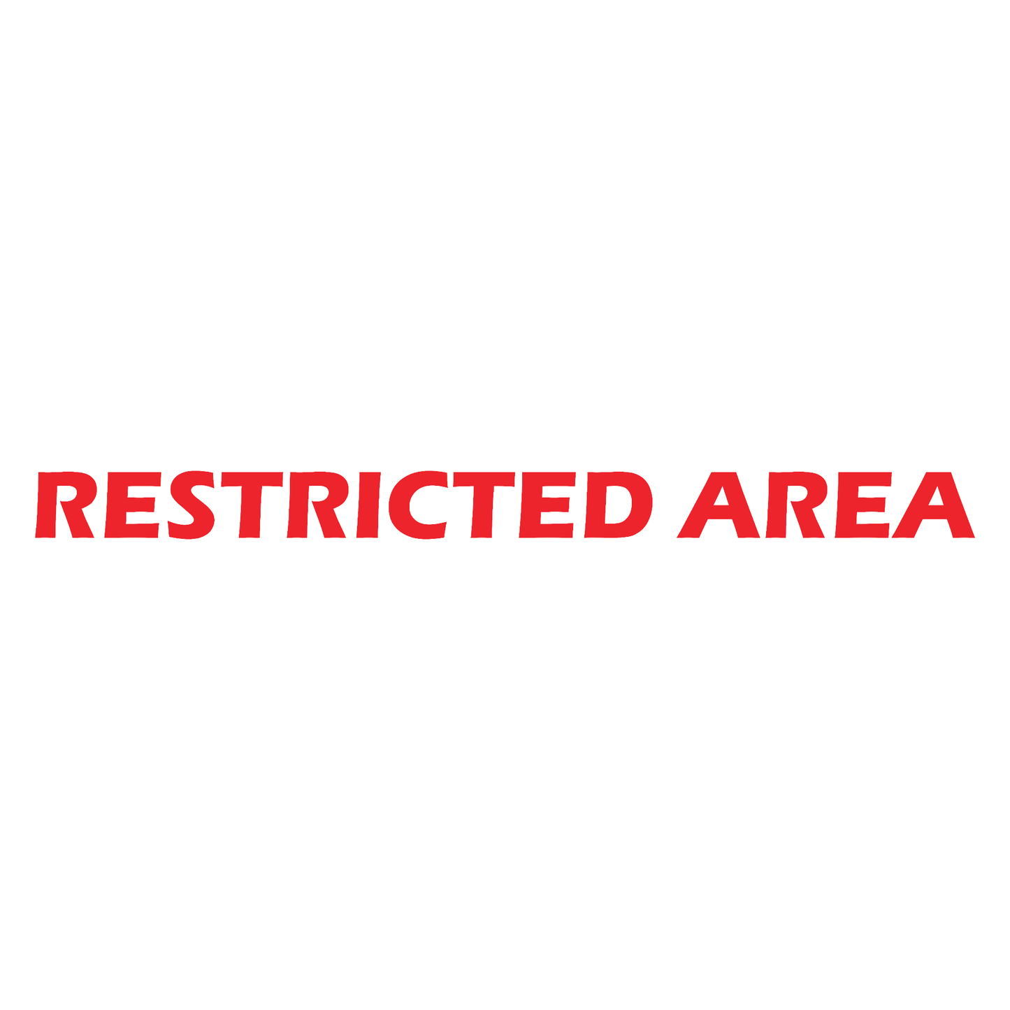 Smeeps Restricted Area Sticker – 3 x 41.4 cm Safety Warning Decal | Bold Red Text | Waterproof & Durable Vinyl Label