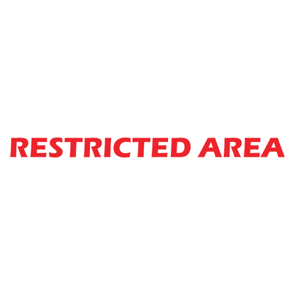 Smeeps Restricted Area Sticker – 3 x 41.4 cm Safety Warning Decal | Bold Red Text | Waterproof & Durable Vinyl Label