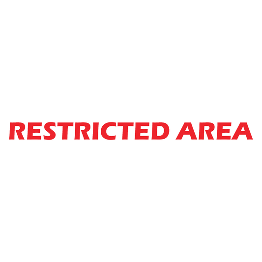 Smeeps Restricted Area Sticker – 3 x 41.4 cm Safety Warning Decal | Bold Red Text | Waterproof & Durable Vinyl Label