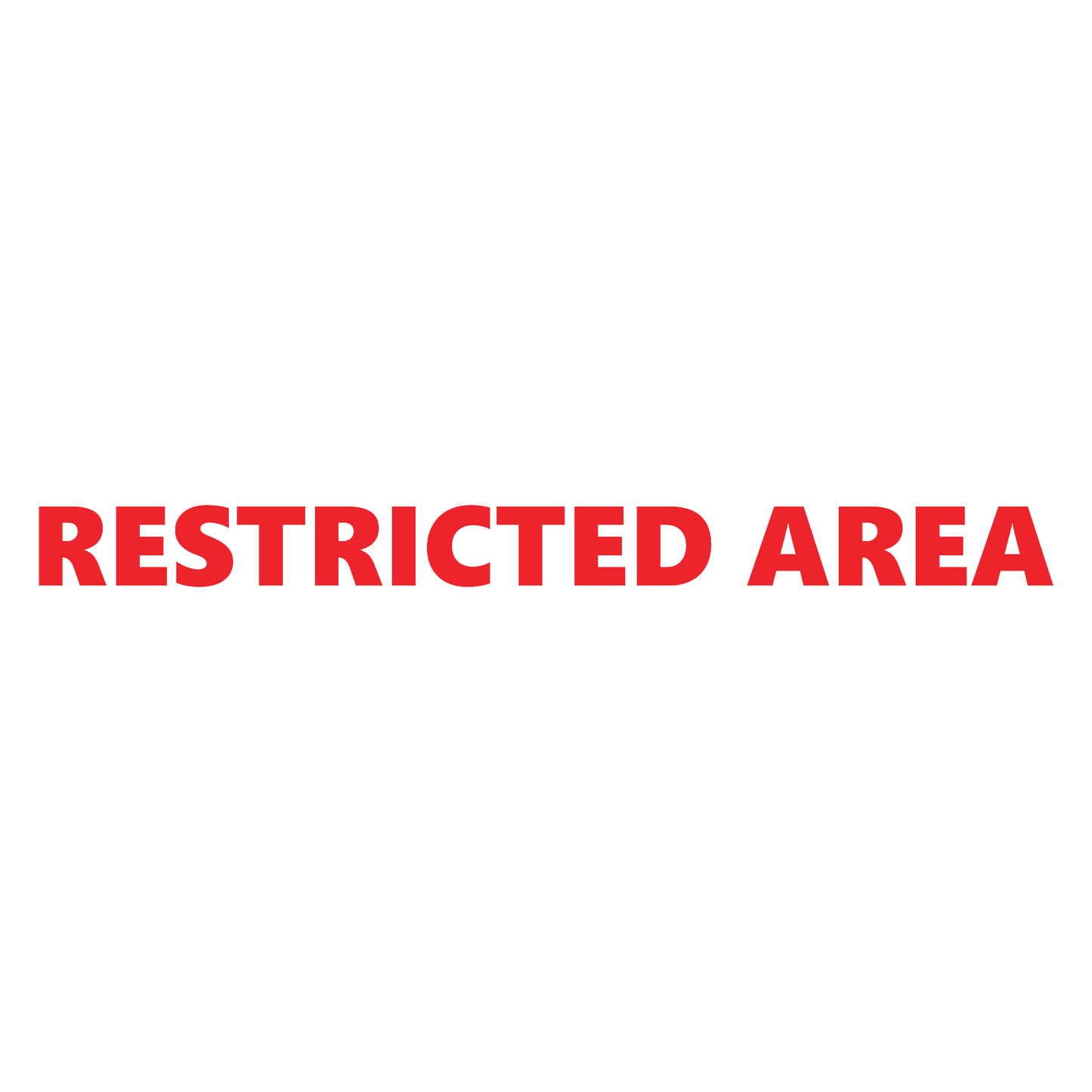 Smeeps Restricted Area Sticker – 3 x 41.4 cm Safety Warning Vinyl Decal | Bold Red Notice Sign | Waterproof and Durable Material