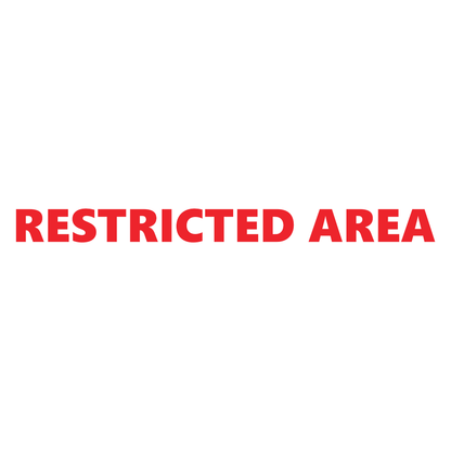 Smeeps Restricted Area Sticker – 3 x 41.4 cm Safety Warning Vinyl Decal | Bold Red Notice Sign | Waterproof and Durable Material