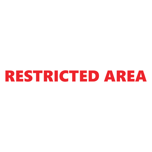 Smeeps Restricted Area Sticker – 3 x 41.4 cm Safety Warning Vinyl Decal | Bold Red Notice Sign | Waterproof and Durable Material