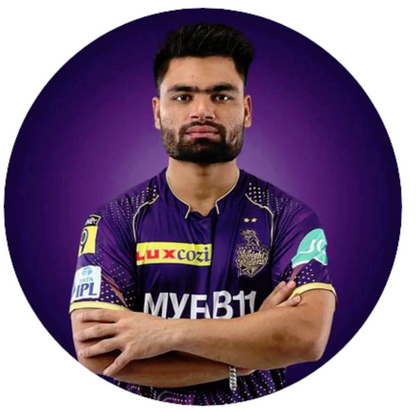 Smeeps Rinku Singh Sticker – 10.16 cm (4 Inch) Indian Cricket Star Fan Vinyl Decal | Waterproof UV Resistant Round Car & Bike Sticker