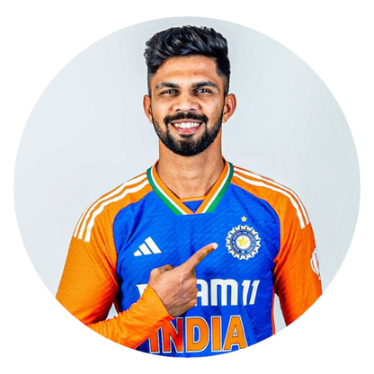 Smeeps Ruturaj Gaikwad India Cricket Sticker – 10.16 cm (4 Inch) Round Vinyl Car & Bike Decal | Team India Jersey Design | Waterproof UV Resistant