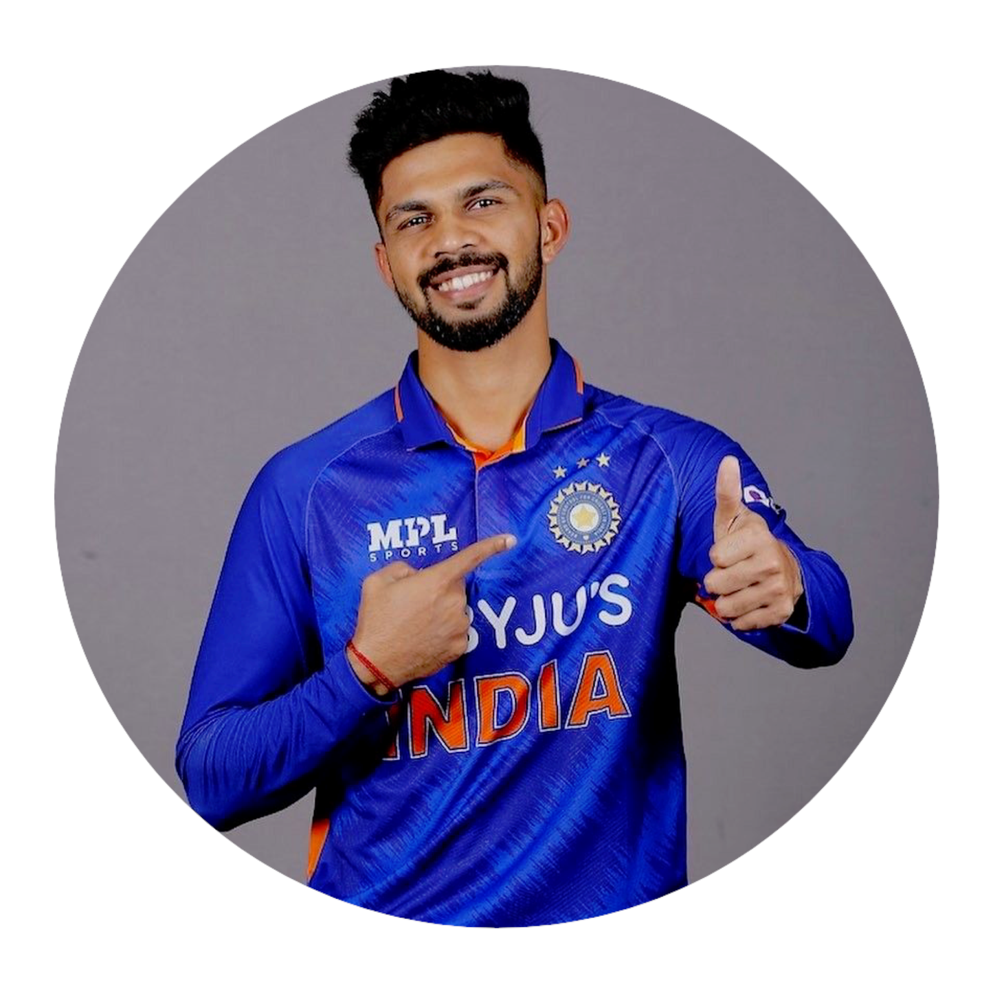 Smeeps Ruturaj Gaikwad Sticker – 10.16 cm (4 Inch) India Jersey Fan Vinyl Decal | Waterproof UV Resistant Round Sticker