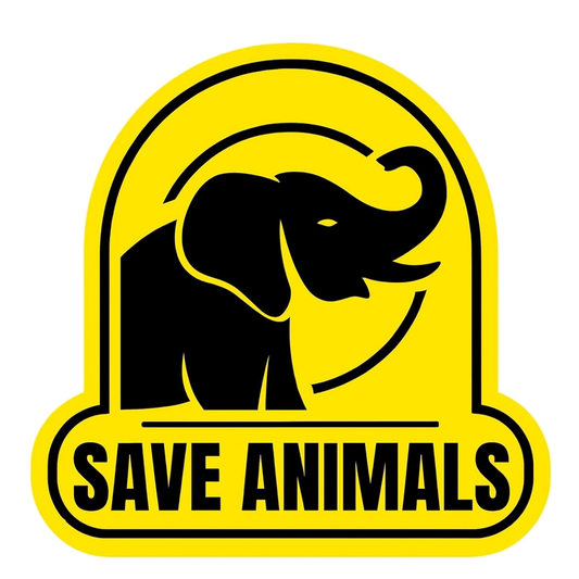 Smeeps Save Animals Elephant Sticker – 7.62 x 9 cm Wildlife Awareness Vinyl Decal | Car, Bike & Laptop Sticker | Waterproof & Durable