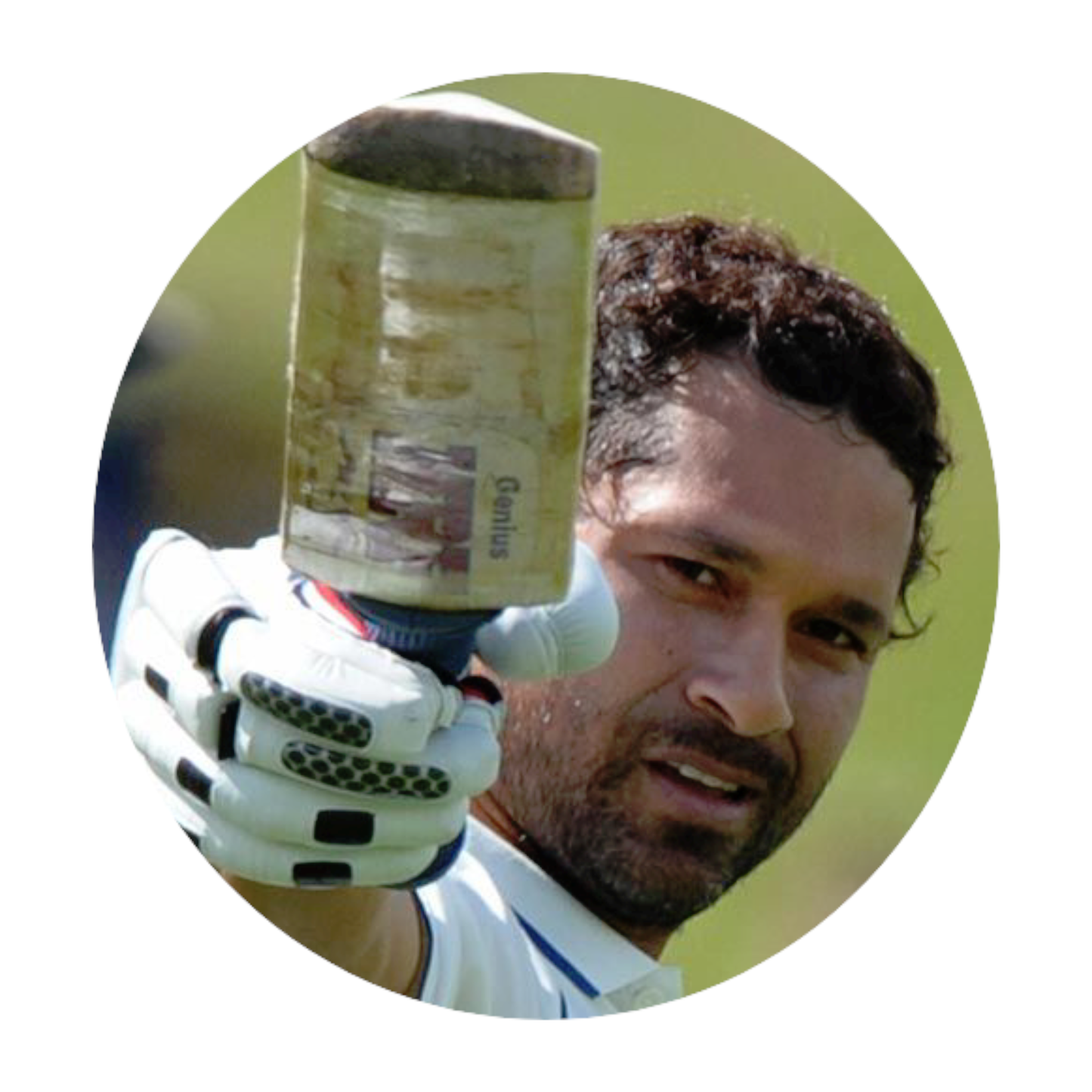 Smeeps Sachin Tendulkar Sticker – 10.16 cm (4 Inch) Master Blaster Cricket Legend Vinyl Decal | Waterproof UV Resistant Round Sticker