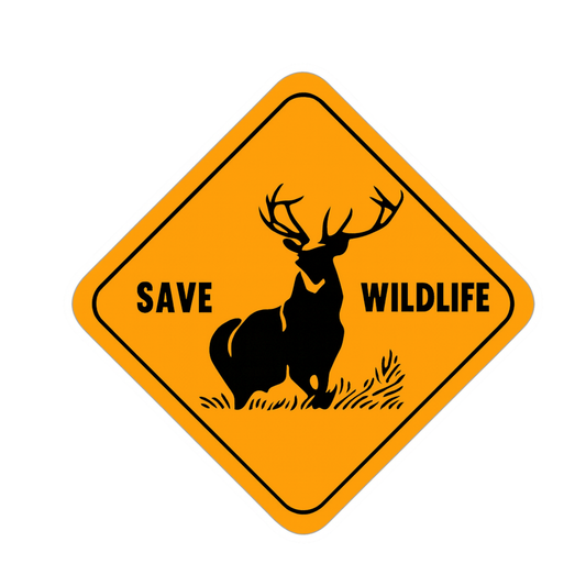 Smeeps Save Wildlife Sticker – 11.43 x 11.43 cm Animal Protection Car & Bike Decal | Eco Awareness Vinyl | Waterproof & UV Resistant
