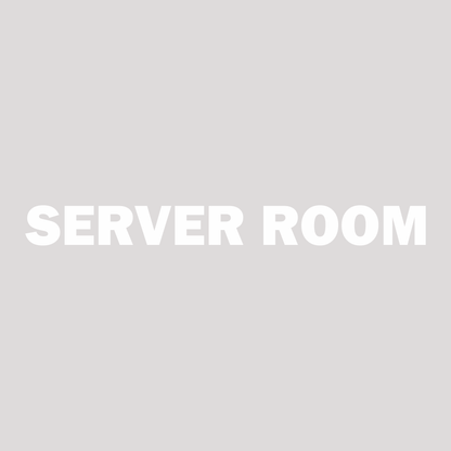 Smeeps SERVER ROOM Door Sticker – 15 x 1.5 cm Office Vinyl Label | White Text | Waterproof & Durable Room Identification Sticker