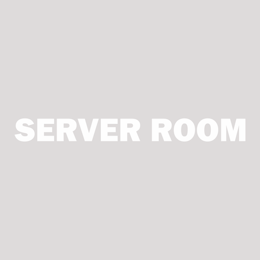 Smeeps SERVER ROOM Door Sticker – 15 x 1.5 cm Office Vinyl Label | White Text | Waterproof & Durable Room Identification Sticker