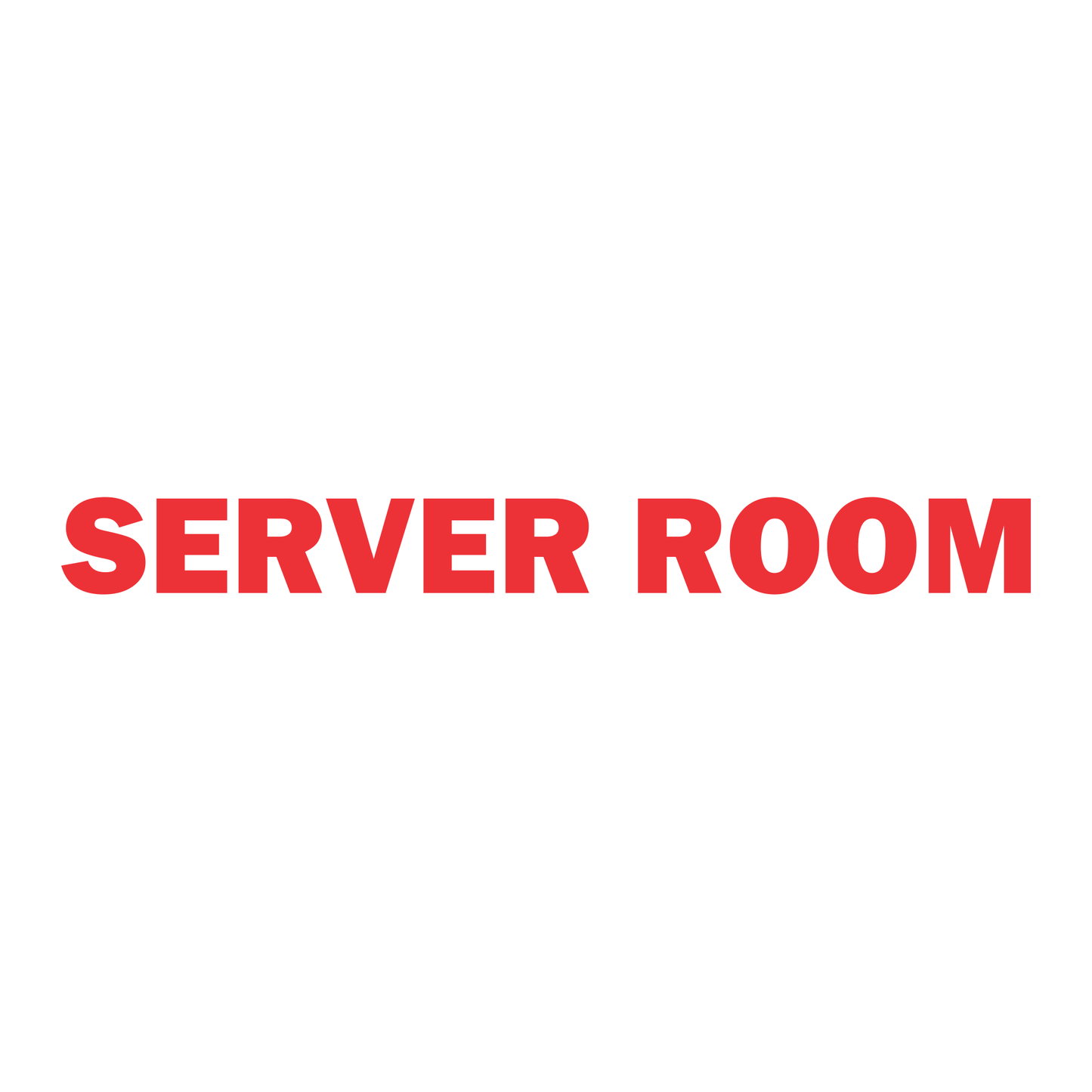Smeeps Server Room Door Sticker – 15 x 1.5 cm Vinyl Label | Professional Office Signage | Waterproof & Durable Door Decal