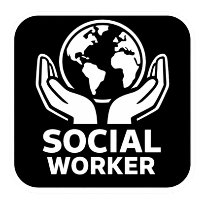 Smeeps Social Worker Sticker – 10.16 × 10.16 cm (4 × 4 Inch) Waterproof Vinyl Car & Bike Decal | NGO Awareness Sticker | UV Resistant Washproof Social Service Graphic | Pack of 1
