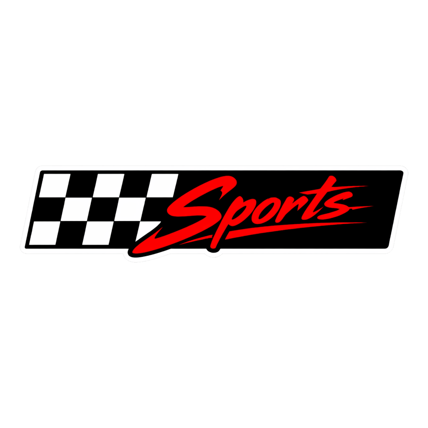Smeeps Sports Racing Sticker – 12.7 × 3.05 cm (5 × 1.2 Inch) Waterproof Vinyl Car & Bike Decal | Checkered Flag Sports Graphic | UV Resistant Washproof Automotive Sticker | Pack of 1
