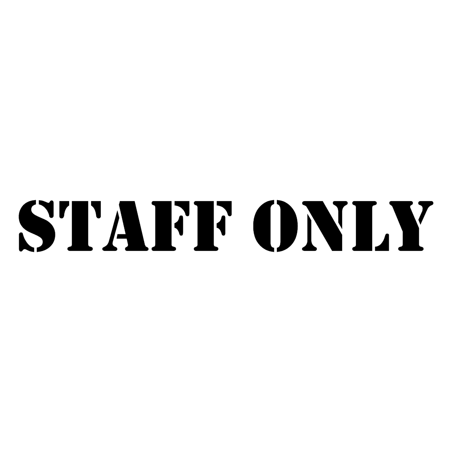 Smeeps Staff Only Sticker – 24.1 x 3 cm Door & Wall Safety Sign | Bold Black Text | Waterproof & Durable Vinyl Label