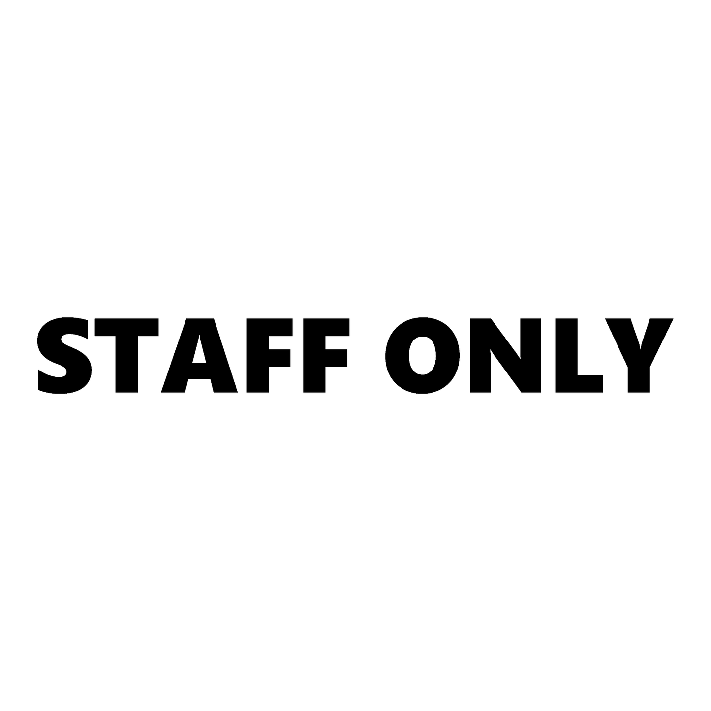 Smeeps STAFF ONLY Sticker – 25.2 x 3 cm Door & Wall Safety Sign | Bold Black Vinyl Notice Label | Waterproof & Durable