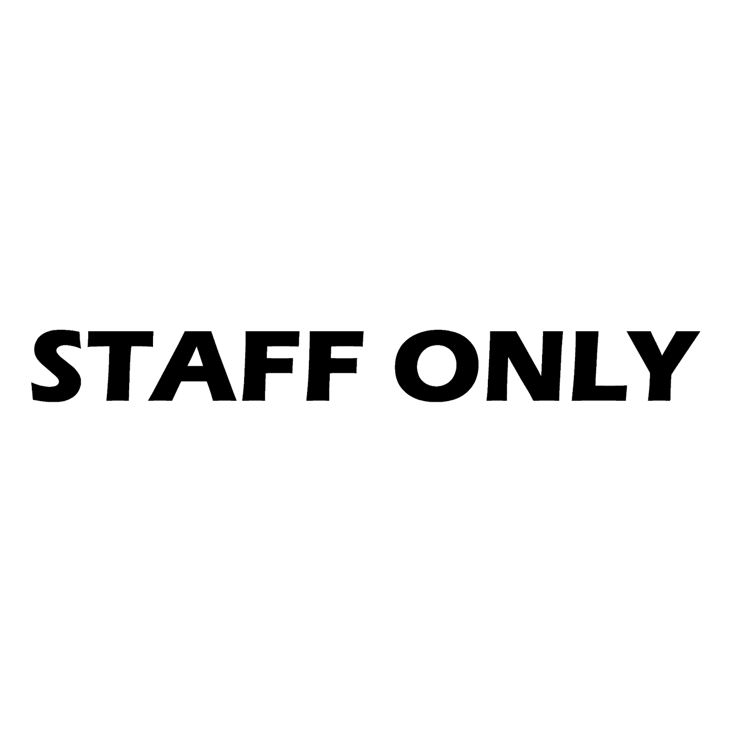 Smeeps Staff Only Sticker – 28 x 3 cm Door Safety Sign | Bold Black Text Vinyl Decal for Offices, Shops & Workspaces | Waterproof & Durable
