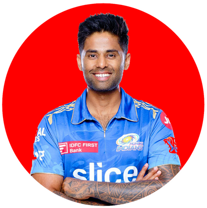 Smeeps Suryakumar Yadav Sticker – 10.16 cm (4 Inch) Indian Cricket Star Fan Vinyl Decal | Waterproof UV Resistant Round Car & Bike Sticker