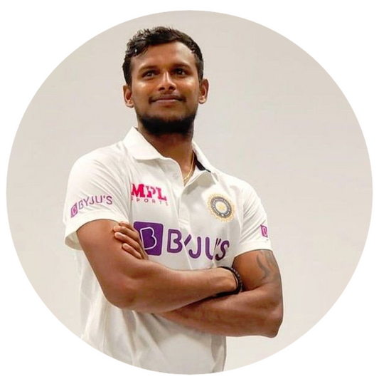 Smeeps T. Natarajan Sticker – 10.16 cm (4 Inch) Indian Cricket Fast Bowler Fan Vinyl Decal | Waterproof UV Resistant Round Car & Bike Sticker