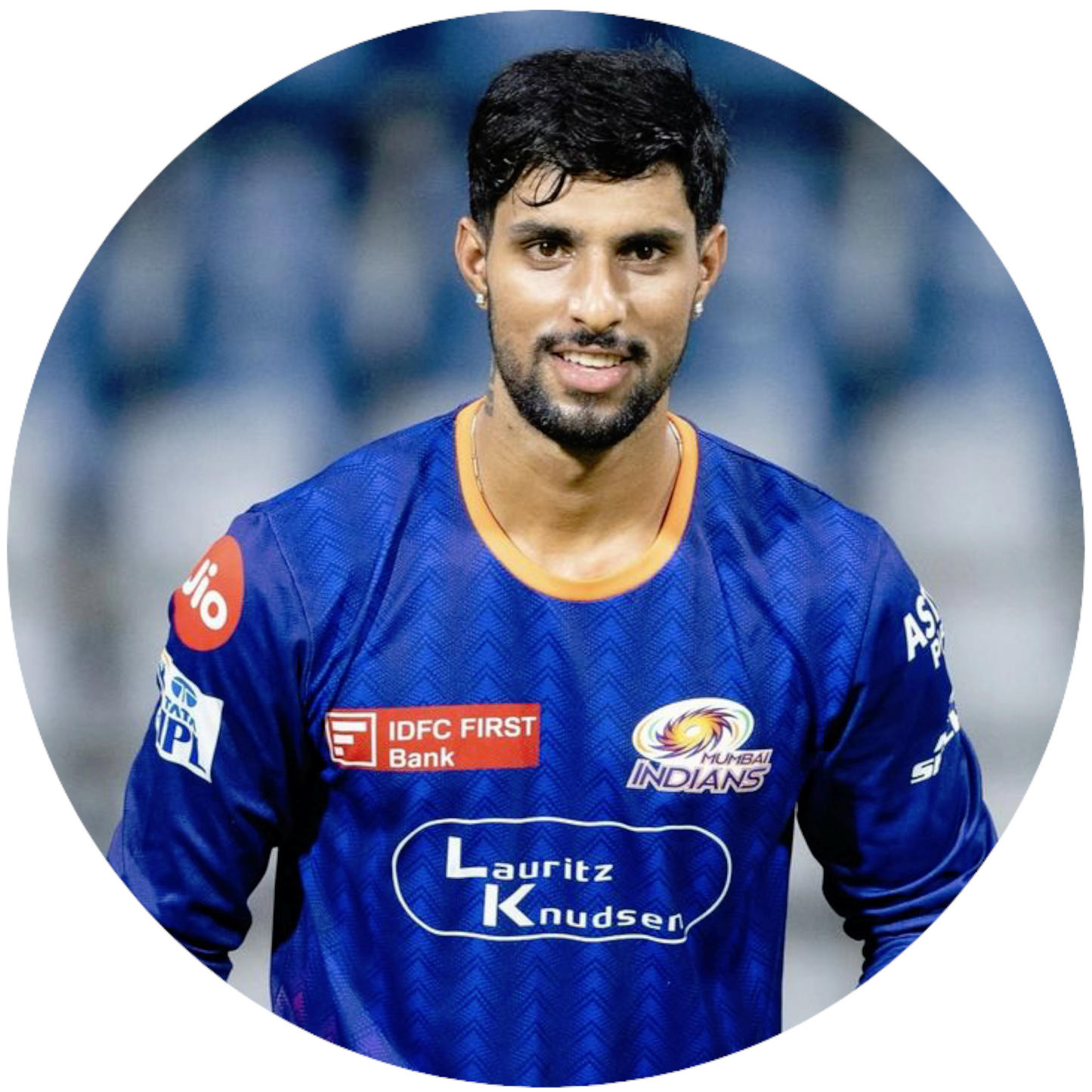 Smeeps Tilak Varma Sticker – 10.16 cm (4 Inch) Indian Cricket Rising Star Fan Vinyl Decal | Waterproof UV Resistant Round Car & Bike Sticker