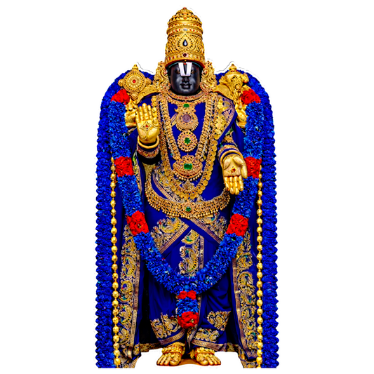 Smeeps Lord Venkateswara Tirupati Balaji Sticker – 12.7 × 6.60 cm (5 × 2.6 Inch) Hindu Religious Vinyl Decal for Car & Bike | Waterproof UV Resistant Devotional Sticker