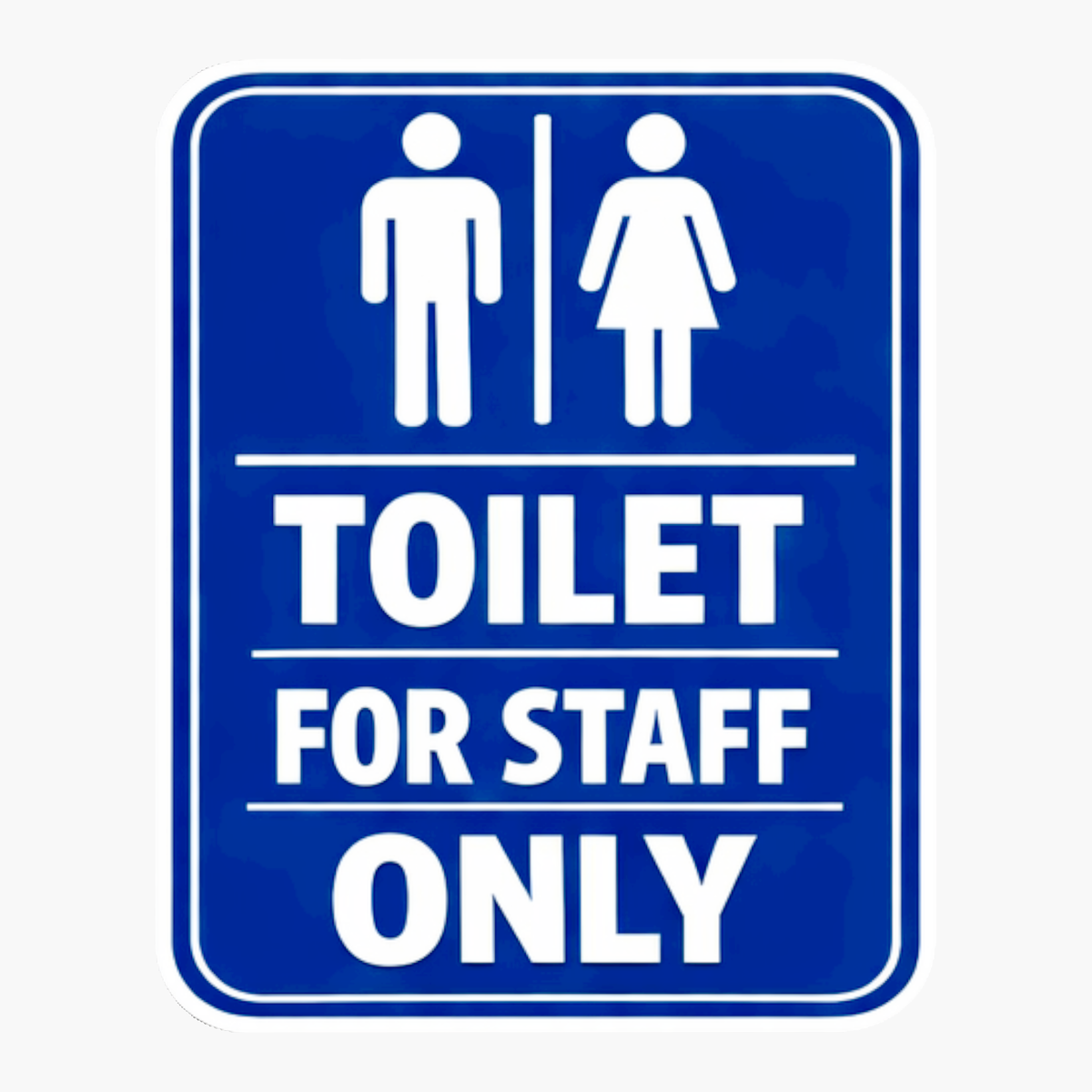 Smeeps Toilet for Staff Only Sticker – 17.78 × 14.23 cm (7 × 5.6 Inch) Waterproof Vinyl Staff Washroom Sign Board | UV Resistant Wash Proof Office Toilet Notice Sticker | Pack of 1