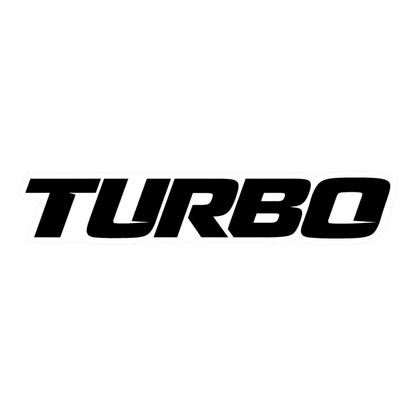Smeeps Turbo Text Vinyl Sticker – 13.47 × 2.54 cm (5.3 × 1 Inch) Waterproof Die-Cut Car Sticker | UV Resistant Washproof Turbo Decal for Car, Bike, Helmet & Laptop | Pack of 1