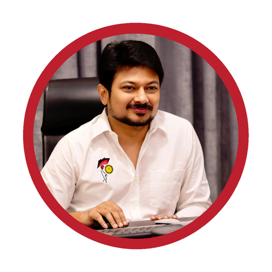 Smeeps Udhayanidhi Stalin Sticker – Premium Political Leader Decal | 10.16 cm Waterproof & UV Resistant Vinyl | DMK Youth Wing Supporter Sticker