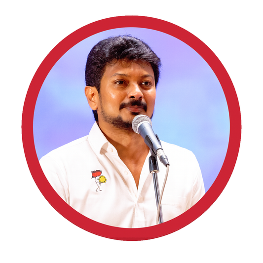 Smeeps Udhayanidhi Stalin Sticker – DMK Youth Wing Leader Decal | 10.16 cm Premium Vinyl | Waterproof & UV Resistant Political Car/Bike Sticker