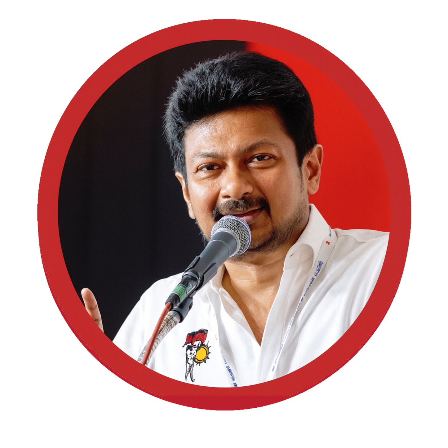 Smeeps Udhayanidhi Stalin Sticker – Public Speech Portrait Design | 10.16 cm Premium Vinyl | Waterproof & UV Resistant Political Car/Bike Deca